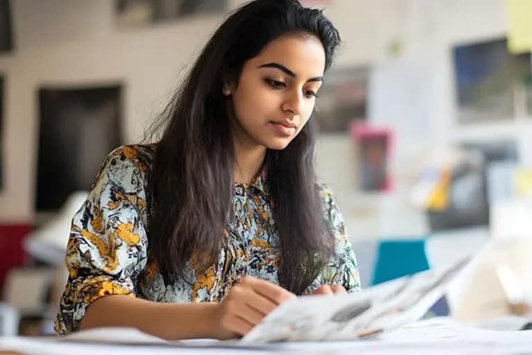 Student studying at home on laptop for online bachelor courses after 12th