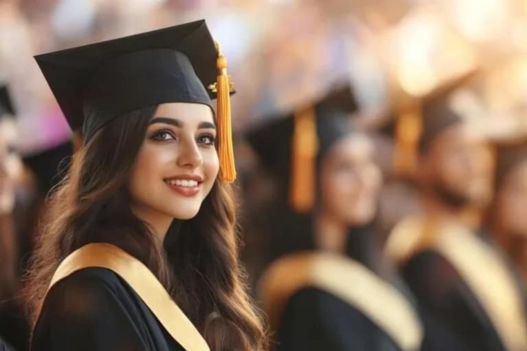 Students celebrating graduation after successfully completing their degree program